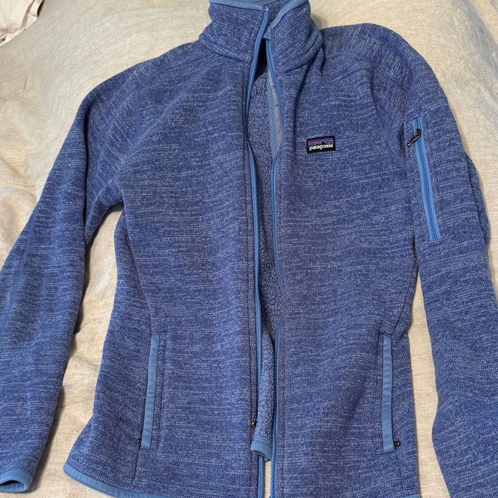 Patagonia Heathered Blue Zip-Up Fleece